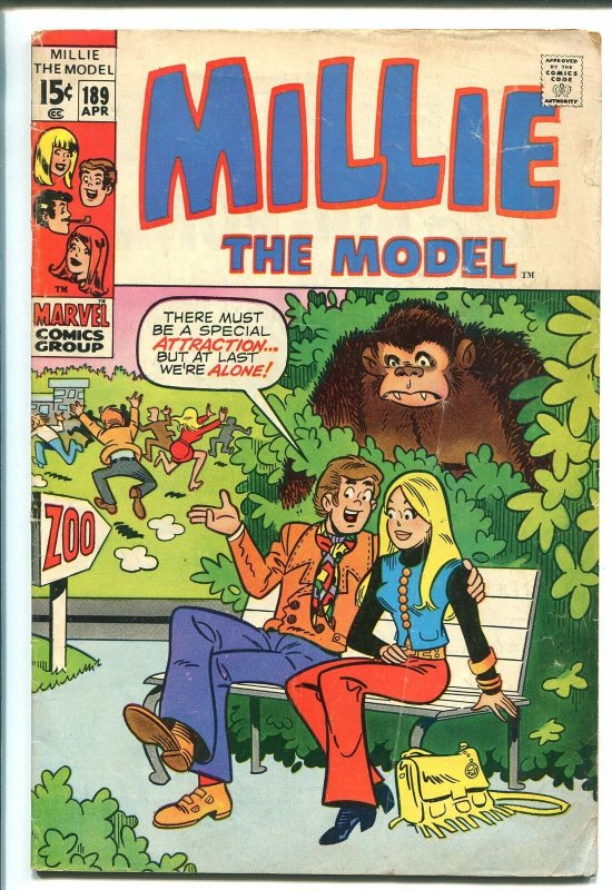 MILLIE THE MODEL #189 1971-MARVEL--FASHIONS-GOOD GIRL ART-SPICY-GIANT APE-vg