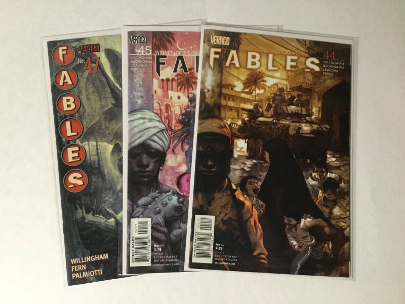 Fables 44 45 47 Lot Nm Near Mint Vertigo