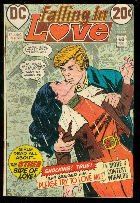 FALLING IN LOVE #136 1972-DC ROMANCE COMICS-20 CENT ISS VG