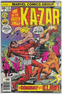 Ka-Zar (vol. 2, 1974) #16 GD/VG Moench/Mayerick, Klaw