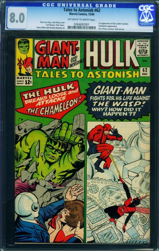 TALES TO ASTONISH #62 CGC 8.0- First LEADER-1964-MARVEL 0264692001