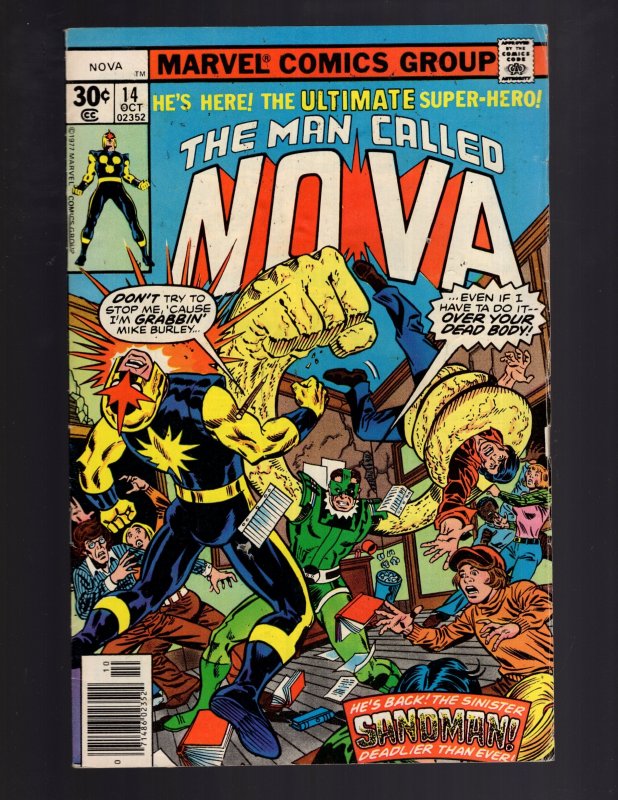 Nova #14 (1977)  THE SINISTER SANDMAN !!!