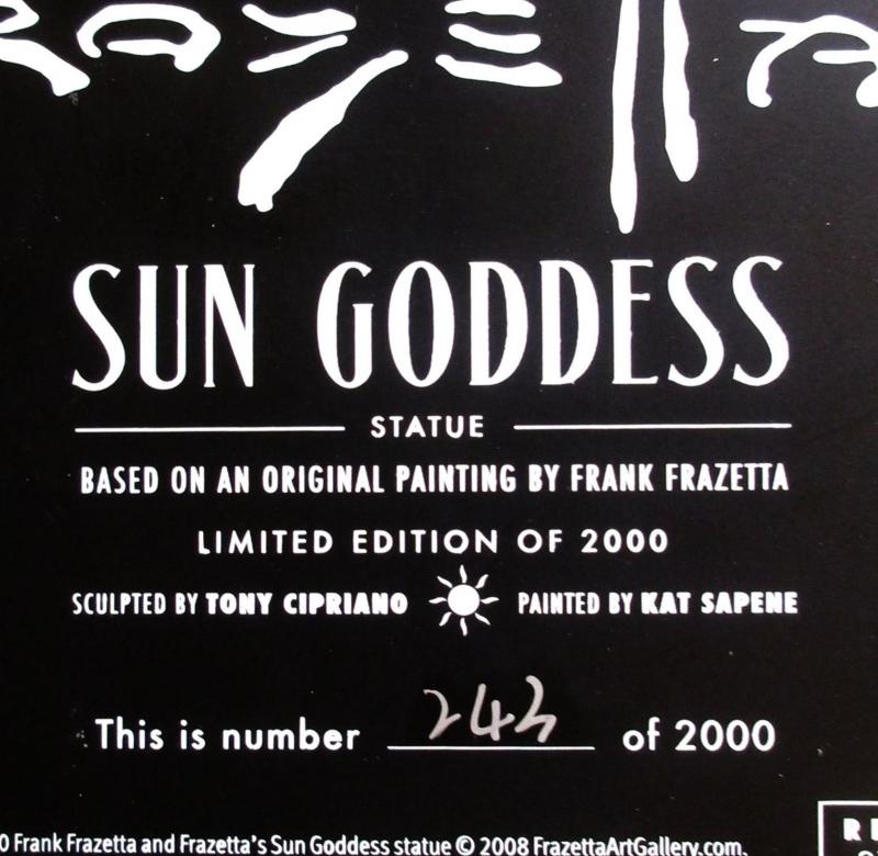 Frank Frazetta Sun Goddess Statue Limited Edition #243/2000