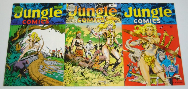 Jungle Comics #1-3 VF- complete series - dave stevens - sheena queen of jungle 2