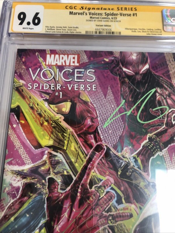 Marvel's Voice : Spider verse (2023) # 1 (CGC 9.6 SS) Signed John Giang *Variant