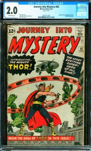 Journey Into Mystery #83 CGC Graded 2.0 Origin & 1st Appearance of Thor