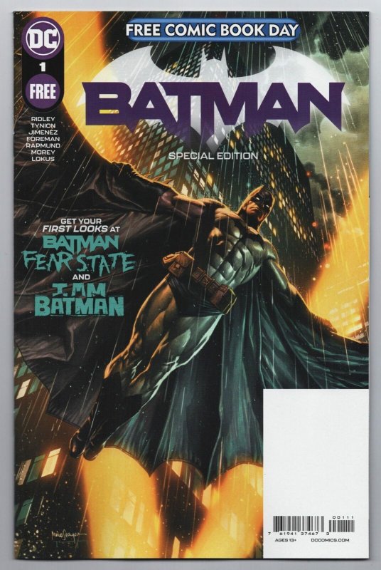 FCBD 2021 Batman Special Edition 1 Unstamped DC Comics