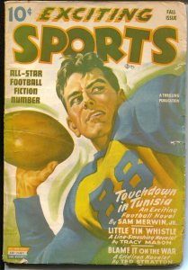 Exciting Sports-Fall 1943-Thrilling football fiction issue-Earle Bergey-VG-