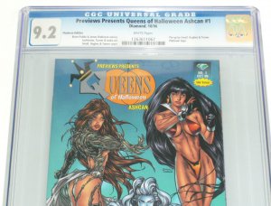 Queens of Halloween #1 CGC 9.2 platinum variant - lady death  michael turner 