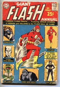 FLASH ANNUAL #1 -- comic book -- ORIGIN KID FLASH & ELONGATED MAN -- 1963 -- G