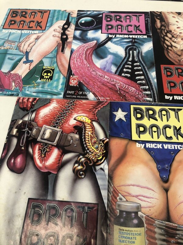 Bratpack (1990) Set Issues # 1-5 Rick Veitch • King Hell • Gary Fields •Complete