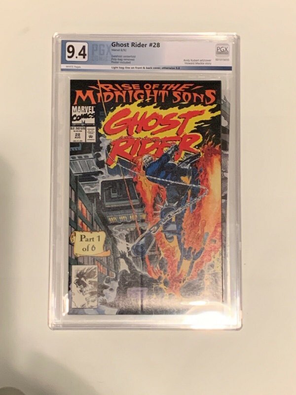 CGC 9.8 X-over From PGX 9.4 Ghost Rider #28 Marvel  NM/M Rare! HOT