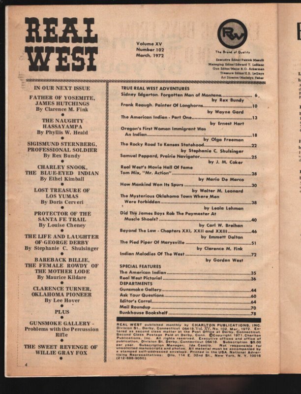 Real West 3/1972-Charlton-Cowboy Movie Hall of Fame-Tom Mix-Mario DeMarco art...