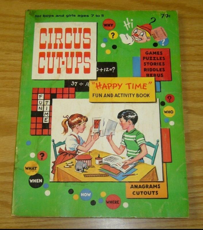 Circus Cut-Ups: Happy Time Fun and Activity Book VG waldman rare 1967 for kids