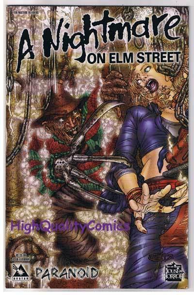NIGHTMARE on ELM STREET #1, NM+, Paranoid, Avatar, 2005, more Horror in store