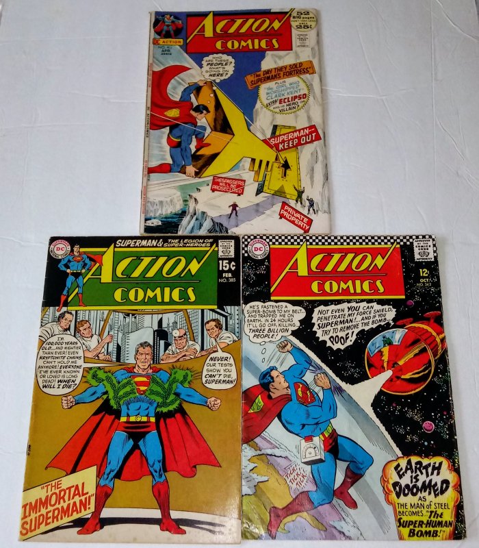 Action Comics - Silver & Bronze Age Comic Lot of (3) see more lots CL#053