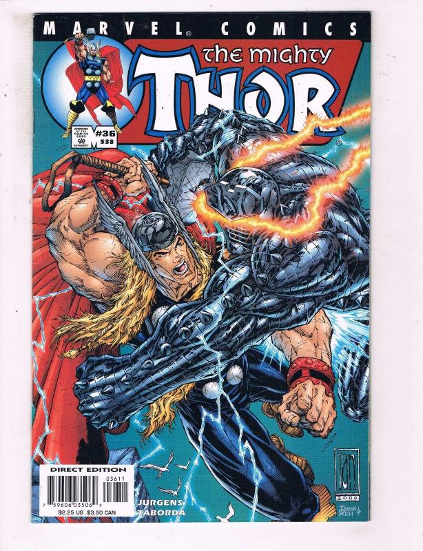 The Mighty Thor #36 VF Marvel Comics Comic Book Jurgens DE15