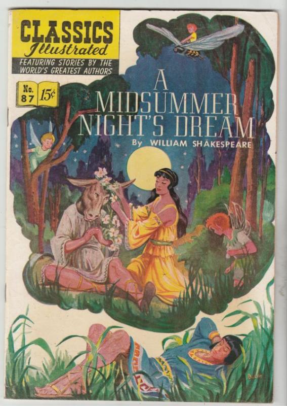 Classics Illustrated #87 (Sep-51) VF High-Grade Helena, Demetrius, Hermia, Ly...