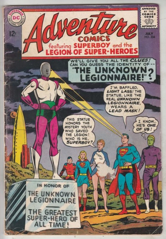 Adventure Comics #334 (Jul-65) VG/FN Mid-Grade Legion of Super-Heroes, Superboy