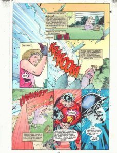 JSA #16 p.17 Color Guide Art - Flash Jay Garrick vs. Edward by John Kalisz