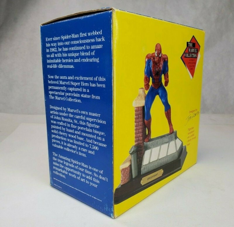 1990 AMAZING SPIDERMAN COMICS FIGURINE BY JOHN ROMITA THE MARVEL COLLECTION MIB 