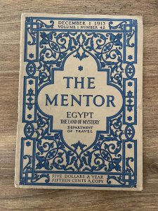 The Mentor Vol. #1 #42 December 1, 1913 Associated Newspaper School Egypt 3 J800