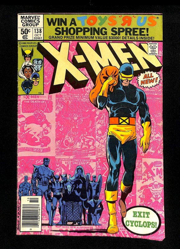 X-Men #138 Cyclops leaves! Jean Grey Funeral!