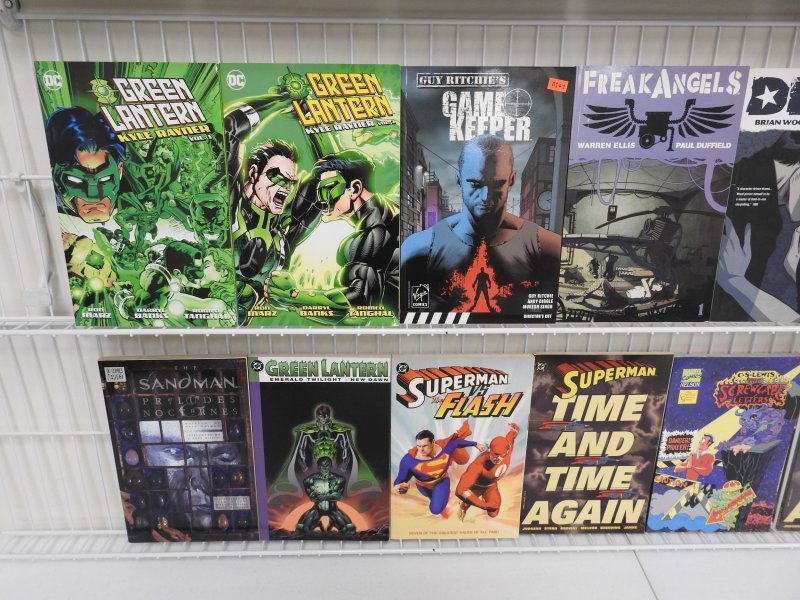 Huge Lot 42 TPB's W/ Walking Dead, Superman, Sandman, +More! Avg VF- Con...