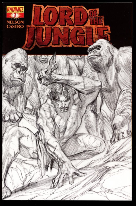 Lord of the Jungle #1 Alex Ross Sketch Art Incentive Cover (2012) Tarzan