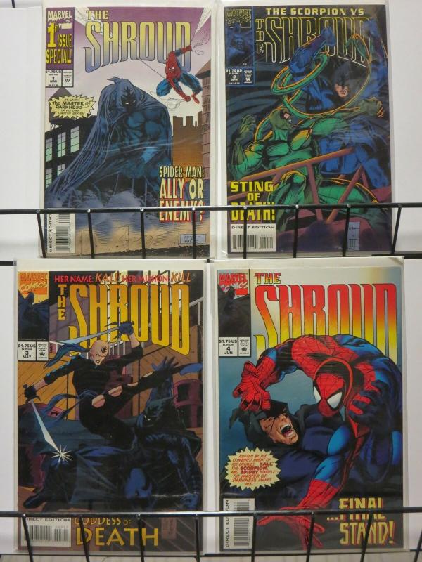 SHROUD 1-4 SPIDERMAN appearance!  Complete mini-series!