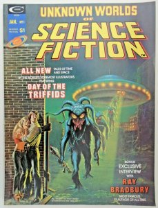 mm Unknown World of Science Fiction (1975, Marvel) #1vf/nm, 2vf, Ann 1fn (3 bks) 