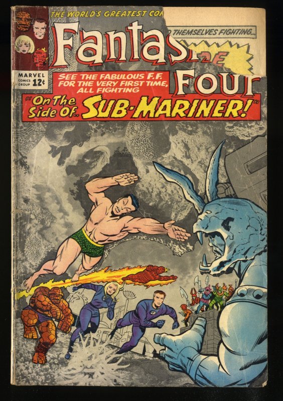 Fantastic Four #33 FA/GD 1.5 1st Appearance Attuma Jack Kirby Cover!