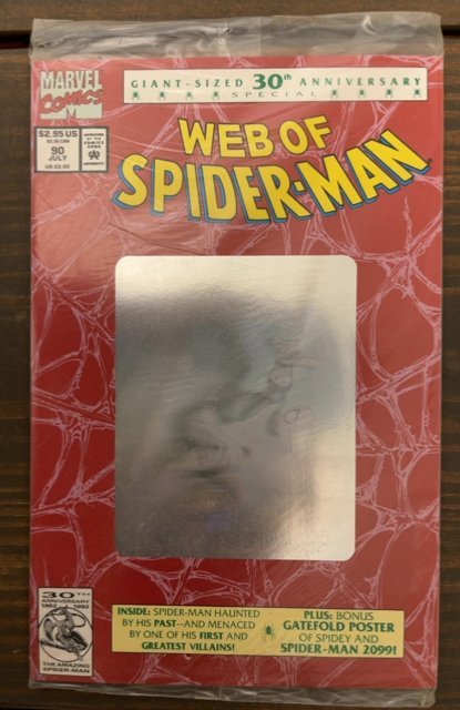 Web of Spider-Man #90 Second Print Cover (1992) Spider-Man 