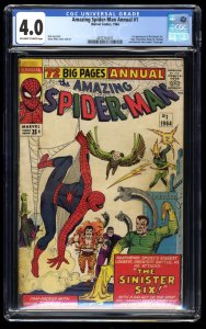 Amazing Spider-Man Annual #1 CGC VG 4.0 Off White to White 1st Sinister Six!
