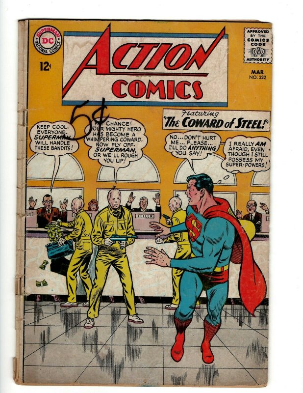 Action Comics # 322 VG- DC Comic Book Superman Batman Green Lantern Flash KD1