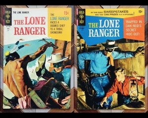 THE LONE RANGER #14, 16 VG (Gold Key 1969) Set of 2 / 15 Cent / Ft. Ghost Riders