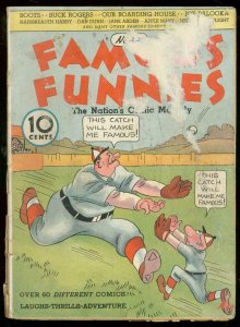 FAMOUS FUNNIES #22 1936-BASEBALL COVER-BUCK ROGERS--OOP FR/G