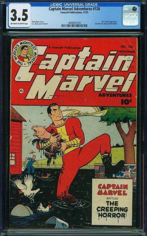 Captain Marvel Adventures #126 (1951) CGC 3.5