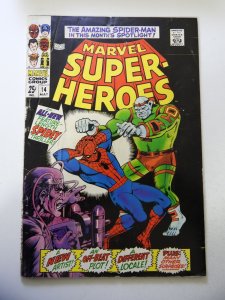Marvel Super-Heroes #14 (1968) GD+ Condition 1 Spine Split