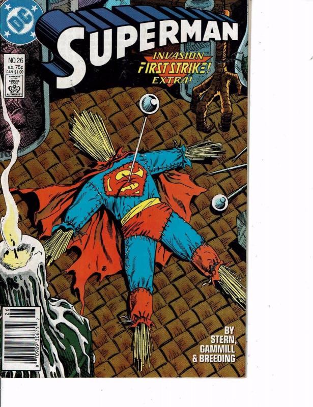 Lot Of 2 Comic Books DC Adventures of Superman #519 and Superman #26  ON8