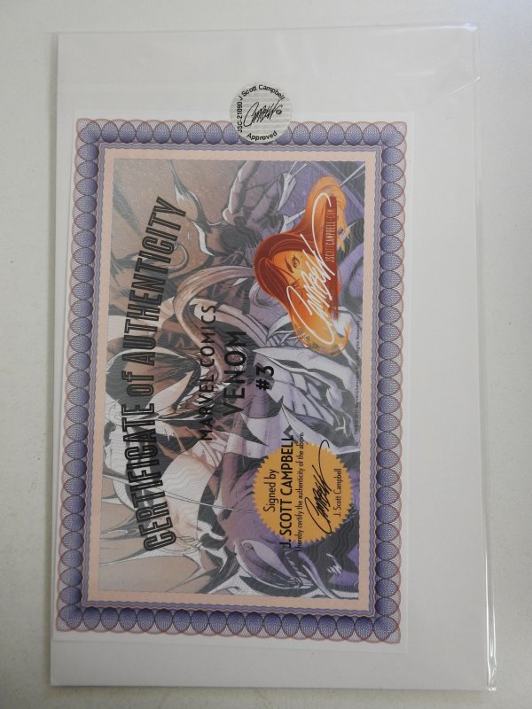 Venom #3 Campbell Cover (2017) Signed Campbell! NM or Better!!