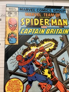 Marvel Team-Up #65 Spider-Man 1st US App Captain Britain 1978 Bronze Age Marvel