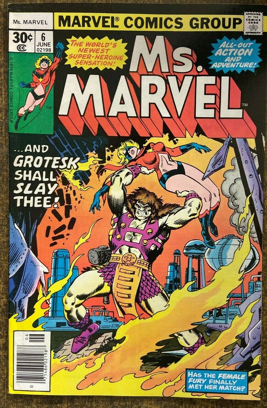 MS. MARVEL #6 (Marvel,6/1977) VERY GOOD-FINE (VG-F) Grotesk! | Comic ...