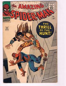 Amazing Spider-Man # 34 VF Marvel Comic Book Kraven The Hunter Steve Ditko AD1