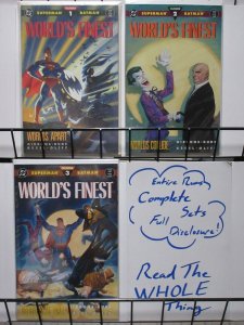 WORLDS FINEST (1990) 1-3 Dave Gibbons, STEVE RUDE!  JOKER!  BATMAN!