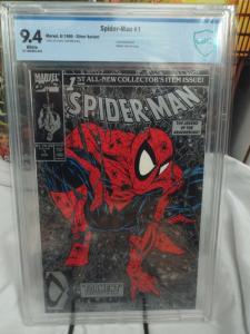 Spider-Man #1 (1990) - CBCS 9.4 - SIlver Cover / White Pages