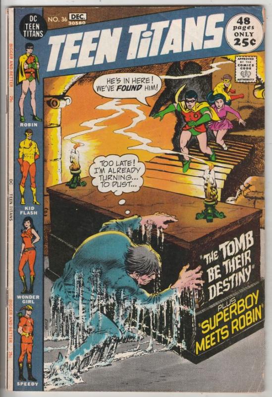 Teen Titans, The #36 (Dec-71) VG/FN Mid-Grade Kid Flash, Robin, Wonder Girl, ...