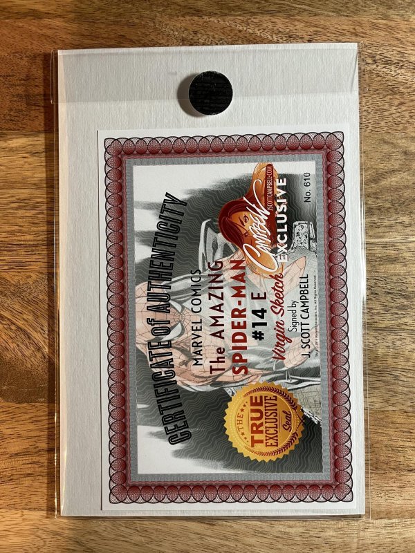 The Amazing Spider-Man #14 (2019) J. Scott Campbell virgin variant Signed