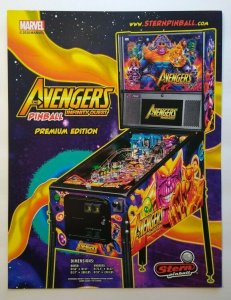 Avengers Infinity Quest Premium Edition Pinball FLYER Marvel Comics Super Heroes