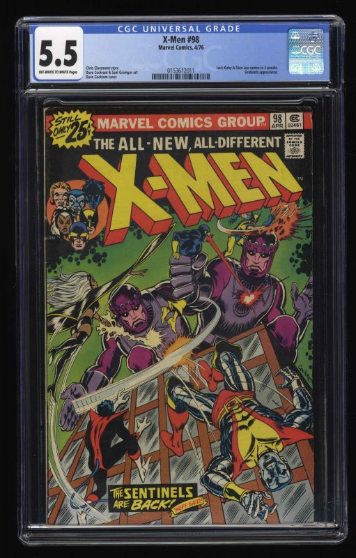 X-Men #98 CGC FN- 5.5 Off White to White